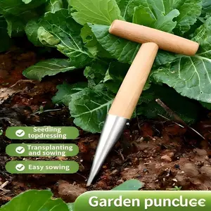 2pcs Seed Planting Tool, Multi-Functional Agricultural Hole Digger, Stainless Steel Garden Seeder, Home Gardening Equipment, Za040 Model