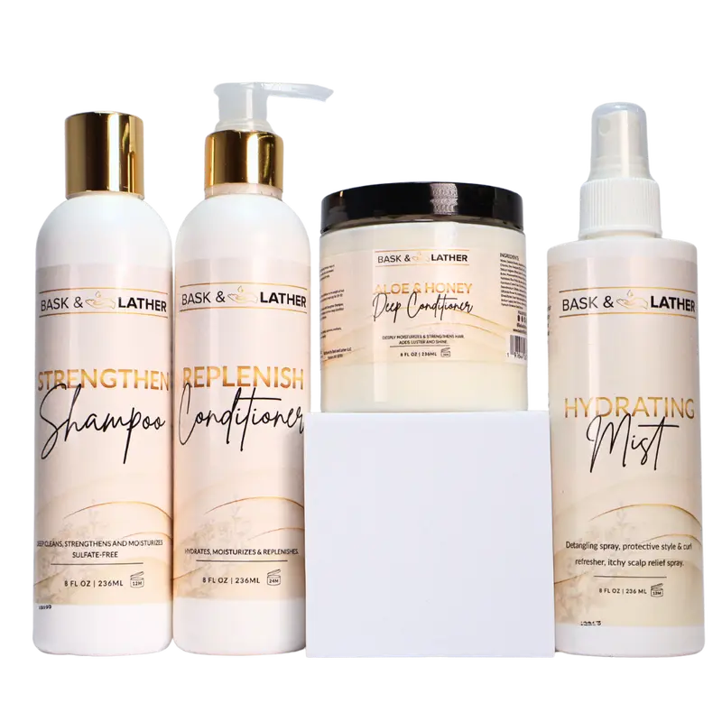 Bask and Lather Wash Day Bundle hair loss -  Shampoo Conditioner Rosemary