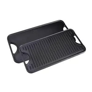Cast Iron Reversible Griddle/Skillet 18.5 in Compatible on all Cooking Surfaces