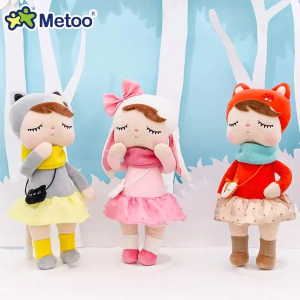 Original Metoo 33cm Angela Plush Doll Kawaii Rabbit And Cute Unicorn Fox toy Boy Girl Birthday Gift For Kids Toys poopsie surprise