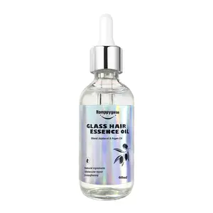 Homppygene Glass Hair Essence Oil, Natural Botanical Molecular Repair, Deep Moisture & Strengthen Hair for Dry Damaged Hair