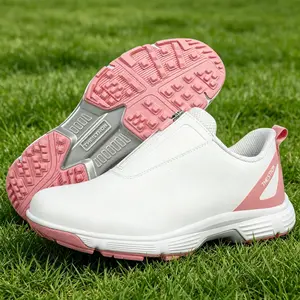 Women's Sporty Golf Shoes - Slip-On, Zipper-Closure, Waterproof Trainers with Arch Support for Casual Fashion Golfers