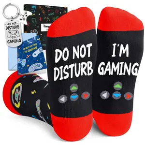 Gamer Teen Grils Women Boys Men - Novelty Socks For Male Female, Gaming Stocking Stuffers Video Game Presents with Greeting Card and Keychain  SwimWeek  summervibes