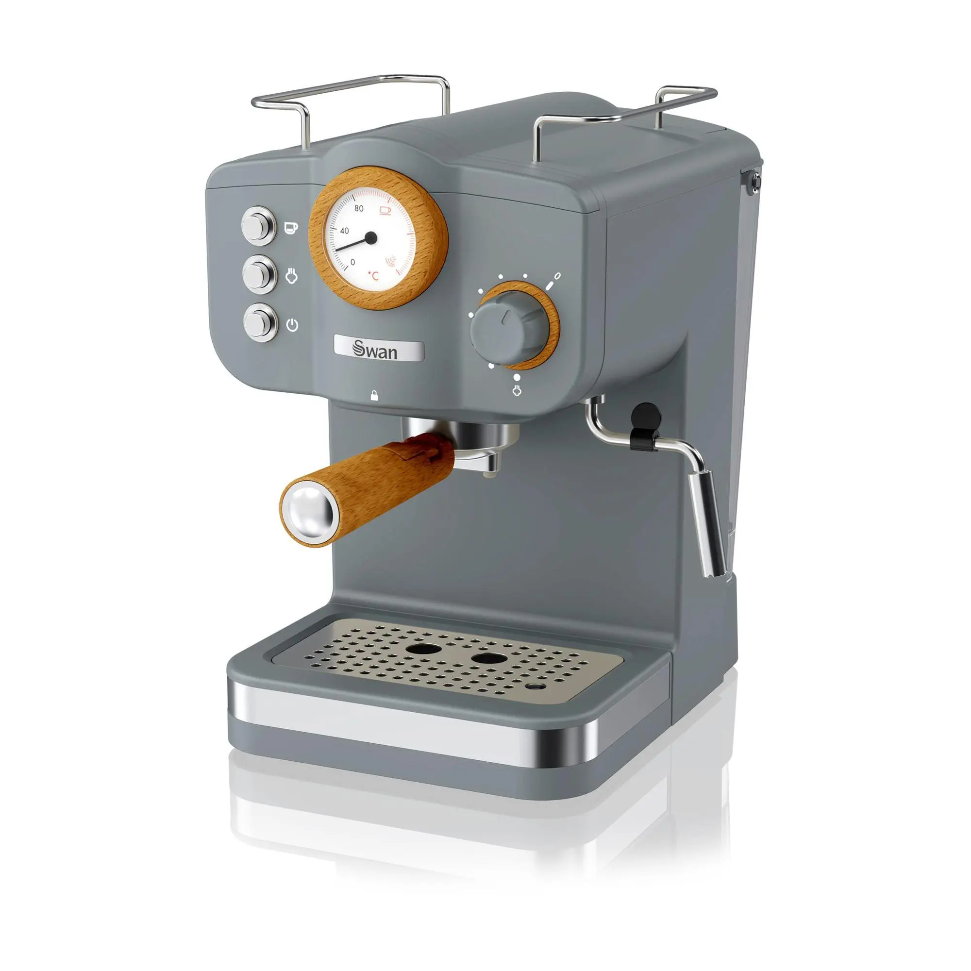 Swan Gray Nordic Pump Espresso Coffee Machine Swan Gray Nordic Pump Espresso Coffee Machine