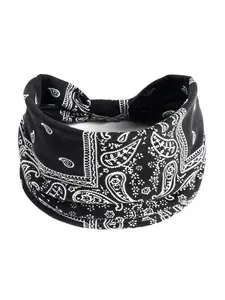 Bohemian women's wide cotton elastic headband headband, sports headband, sweat wicking cotton headband, headband headband, headscarf, Workout Headband, Sweat Absorbing Headband