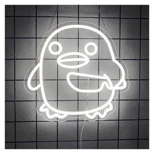 Sign Illuminated Duckling Neon Sign USB Powered Dimmable Neon Light For Bedroom Birthday Party Wall Decorations 31.5cm×33.5cm