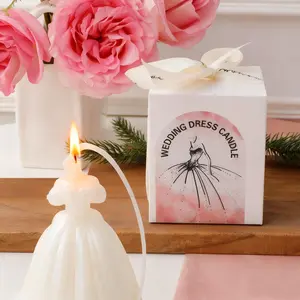 Bridesmaids Wedding Fragrance Candles White Bridal Gift Candles for Wedding Ceremony Decoration Family Room House Decorations Safe Non Toxic