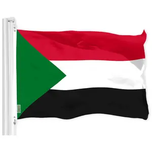G128 Sudan Sudanese Flag | 3x5 Ft | LiteWeave Pro Series Printed 150D Polyester | Country Flag, Indoor/Outdoor, Vibrant Colors, Brass Grommets