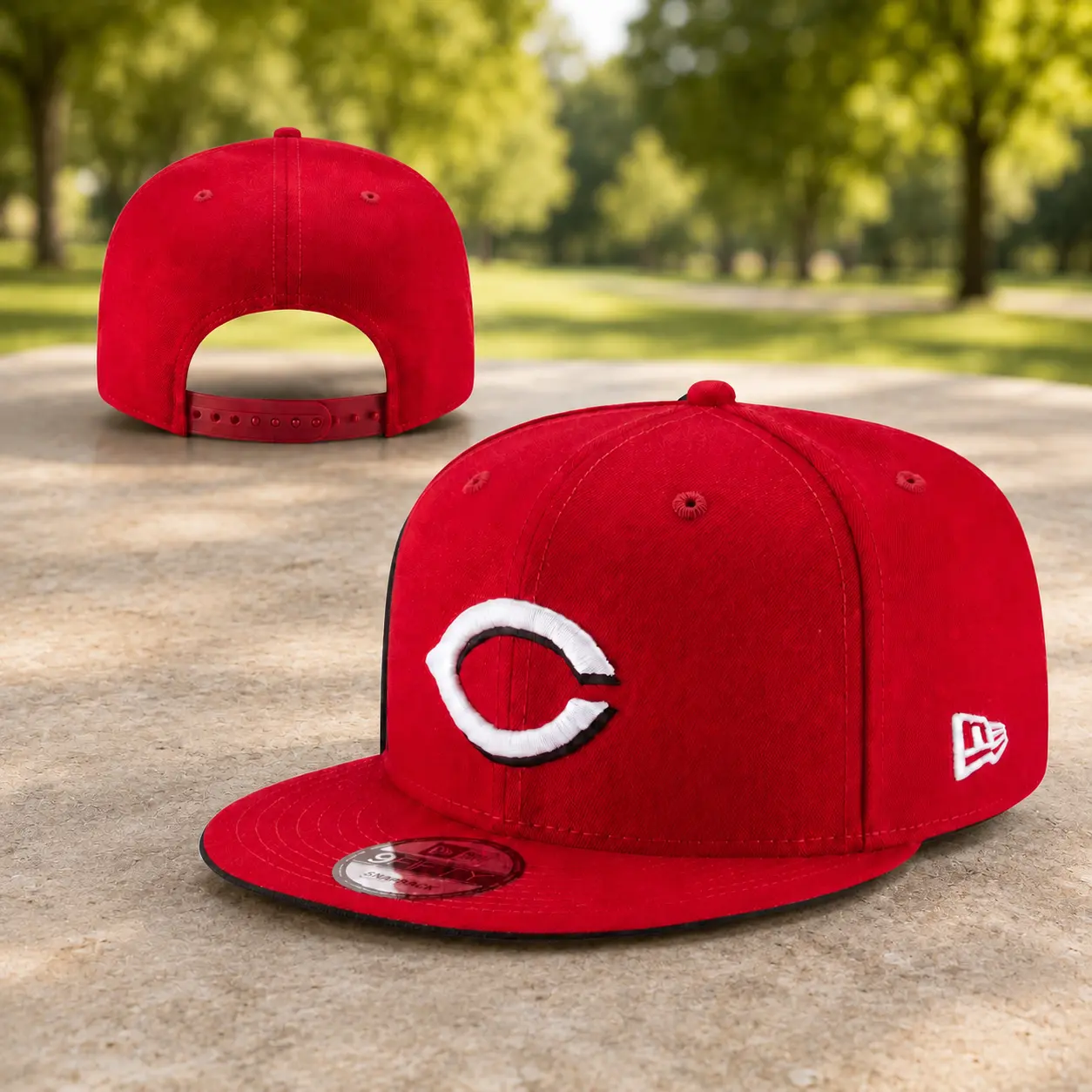 New Era Style Flat Bill Snapbacks Dual-View Showcase | Premium Embroidered Team Letters Structured Crown Cap | Multi-Angle Perspective Hat