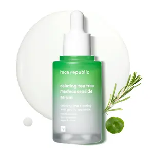 [Official Face Republic Partner] Calming Tea Tree Madecassoside Serum 45ml 1.52 fl oz | Lightweight | Soothing | Madecassoside, Tea Tree, Centella Asiatica, Niacinamide | For irritated skin | Vegan Korean Skin Care