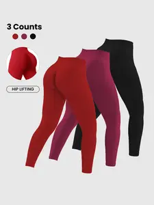Women's High Waist Tight-Fitting Sports Pants, Simple Sporty Design, Tummy Control, Slimming Fit, Suitable for Fitness Yoga and Daily Wear, High Waist Leggings