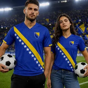 Bosnia Soccer Jersey  Bosnian Flag Shirt, Bosnia Football Jersey Gift for Men Women 8 1MM WKE