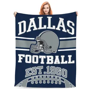 Superstars Group Blanket Gift 50x60 Inch Soft Lightweight Flannel Blanket for Men Women Teens Kids Classic Football Team Color Blanket for Sofa Bed Bedroom Living Room
