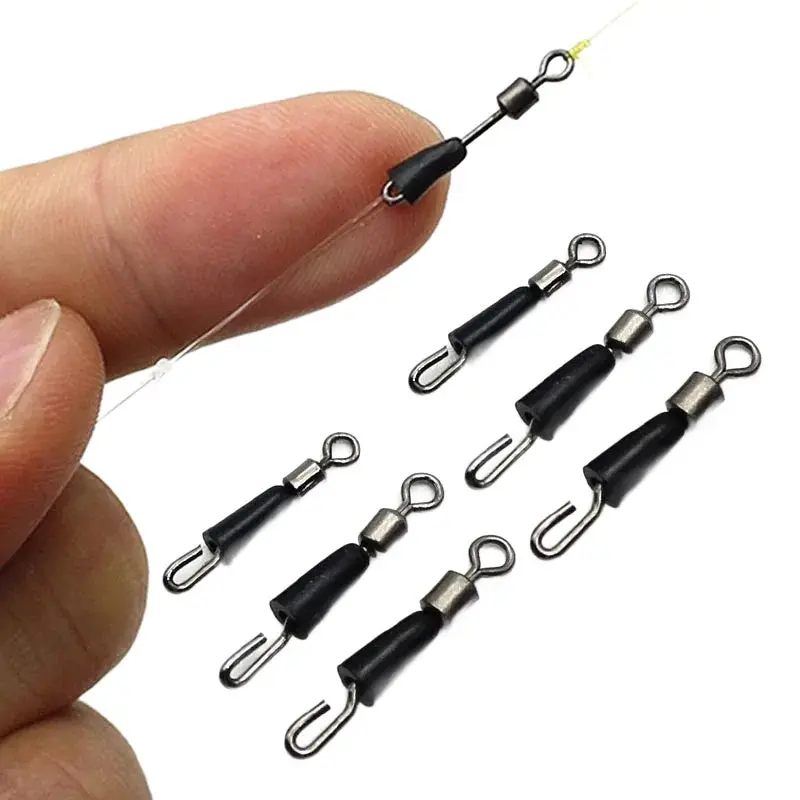 Fishing Ball Bearing Swivels - 30/50pc Solid Ring Connectors for Fishing Line