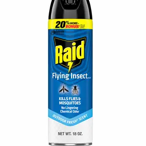 Raid Flying Insect Spray, Outdoor Fresh Scent, Kills Flies, Mosquitoes, and Other Flying Insects on Contact, for Indoor and Outdoor Use, 18oz