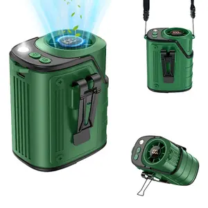2026 AI Portable Fan Rechargeable, 4-Speed 14000RPM Strong Airflow, Personal Waist Fan with up to 25H of Working Time, Hands-Free Hanging Neck Fan, Wearable Belt Fan for Camping, Outdoor, Jobsite