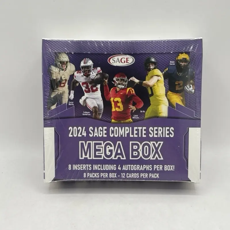 2024 Sage Football HUGE EXCLUSIVE Factory Sealed MEGA Box-4 AUTOS+92 ROOKIES! no cancellation or refunds after the box has been opened or shipped thank you