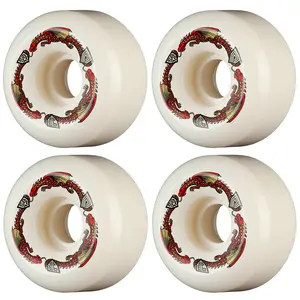 Powell Peralta Skateboard Wheels 58mm x 33mm Dragon Formula 93A Ratbones Off White