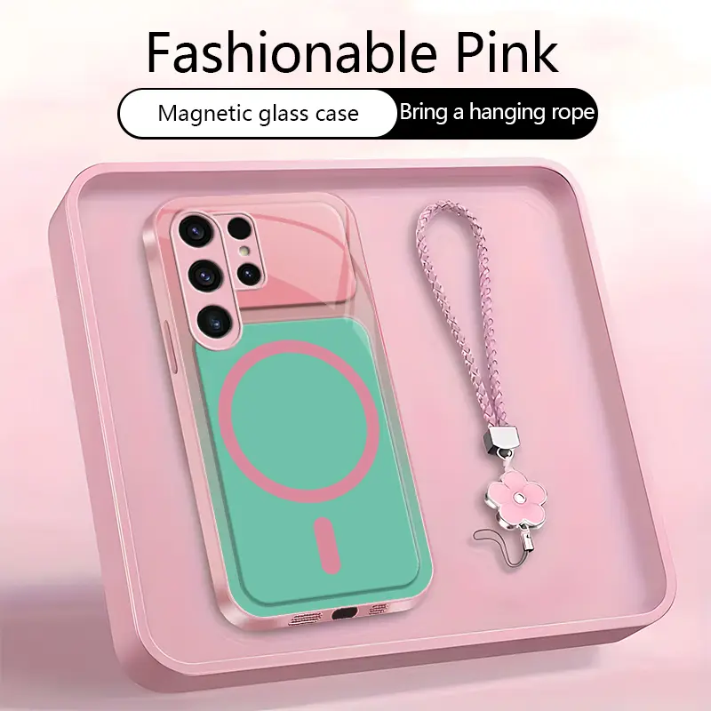 Dopamine Contrast Color Magnetic Phone Case, suitable for Samsung Galaxy S26 Ultra S25 Ultra S24 S23 S22 S21 S20，Newly Upgraded Magnetic Design, Full Lens Protection, Anti-Fall & Wear-Resistant, No Paint Peeling-XS9527