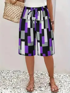 Women's Fashion Vacation Casual Shorts, Comfortable Fit Summer Beachwear, Stylish Ladies' Lounge Pants, Perfect for Travel and Relaxing