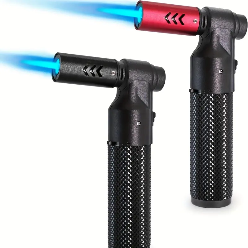 2300°C High Temperature Blowtorch, Butane Blowtorch Lighter Big Jet Flame Refillable Portable Butane Blowtorch Adjustable Mini Blowtorch for Camping BBQ Cooking Welding Grilling, (Fuel Not Included)