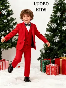 Luobokids Boys' Formal Repair Set, 4-Piece Suit Vest for Kids, Youth, Weddings, Graduations, Churches, Birthdays, Perfect Gift (no Shirt Included)