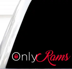 Only Rams Decal, OnlyRams Sticker, Funny Off Road 4x4 Stickers, Dodge Ram Decals
