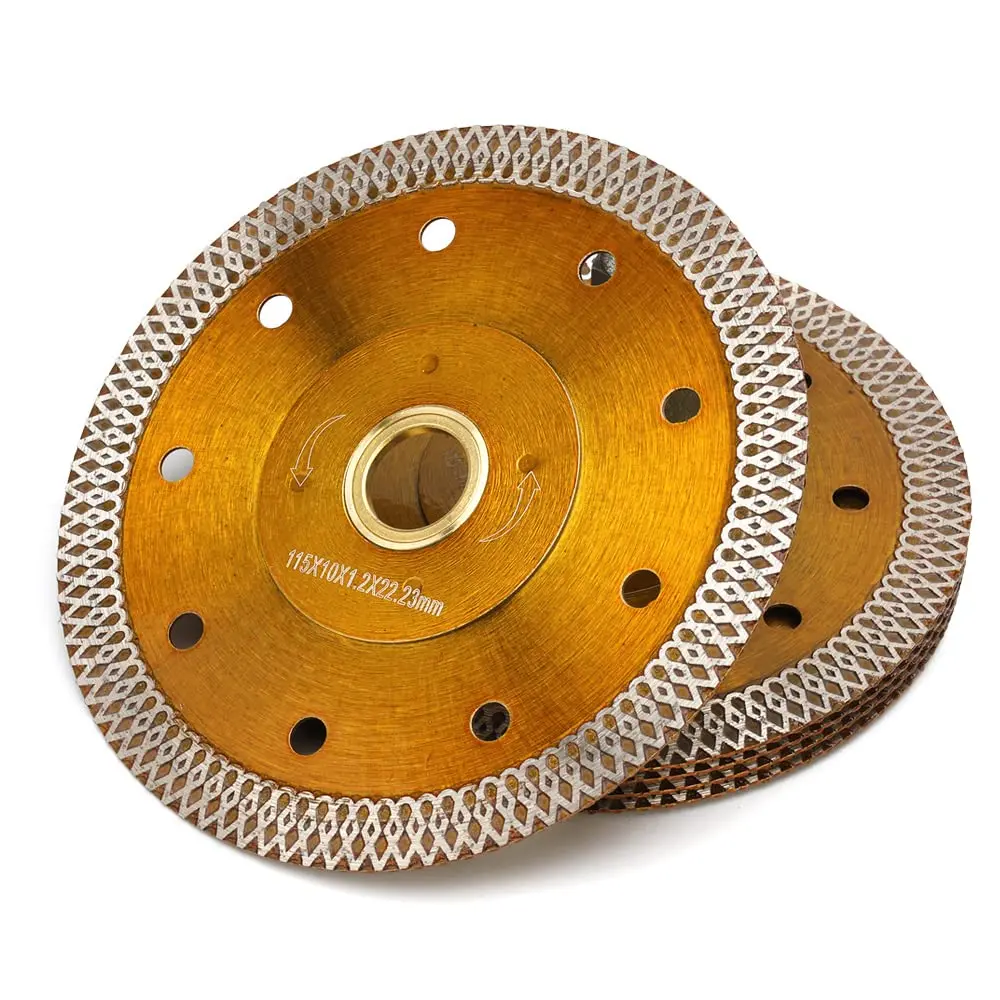 5Pcs/Lot 4.5" Super Thin Diamond Saw Blade for Porcelain Tiles, Ceramic Brick, Granite, Marble - Chip-Free Cutting, Fast Cutting Speed, Dry Cutting Capability