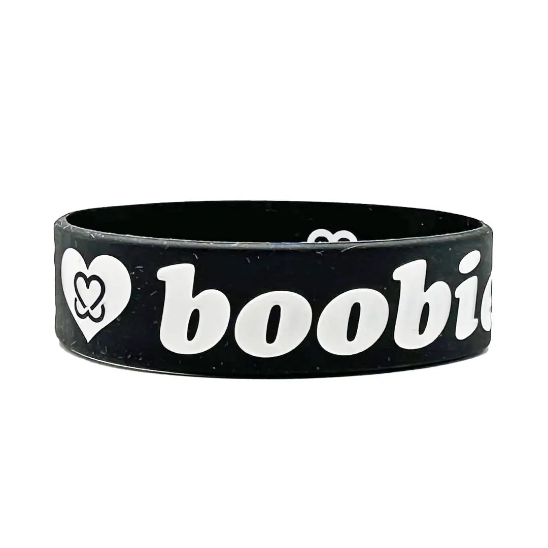i love boobies! Classic Bracelet - Black Snow (Black / White)