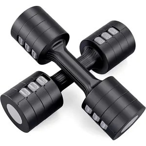Adjustable Dumbbells 5 lb Dumbbells Set of 2 / Pair 10 lb Total Free Weights 6 in 1 Women Hand Weights for Home,Office,Gym Exercise Training 2lb 3lb 4lb 5lb Fast Adjust