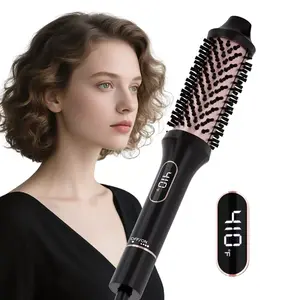 Nicebay Thermal Brush, Heated Round Brush Blow Dryer, Curling Iron Brush, 1.5 inch Electric Curl Wand, Curly Hair Brush, Blowout Brush Gold