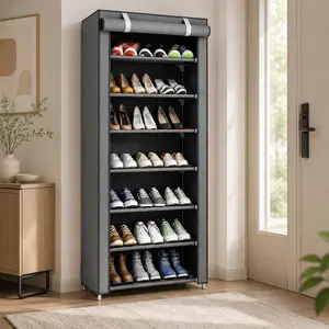 6/10-Tier Shoe Organizer Rack, Space-Saving Storage Organization Shelf for Sneakers, Boots, Entryway & Closet