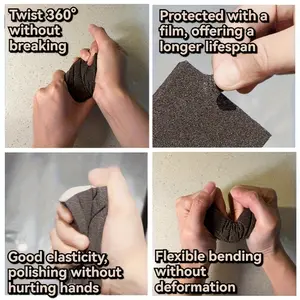 Department Store Practical Tools 1/3/6/9/12pcs Carborundum Sponge, Emery Magic Sponge Eraser, Scrub Wipe, Pot Bottom Cleaning Descaling Brush, Iron Rust Removal