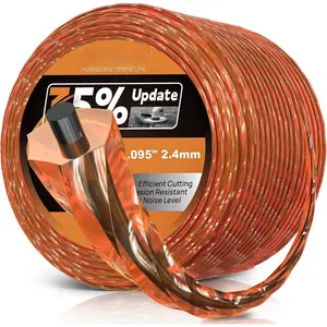 095 String Trimmer Line, 0.095" x 2LB, 800-Foot Twisted Hexagonal Dual Core Heavy Duty Weed Wacker String for Gas and Electric Trimmer, Fits  of String Trimmers