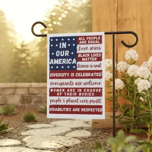 Political Yard Flag, In Our America Garden and House Flag, Female President Democrat Flag, Election Flag, Progressive Politics Flag