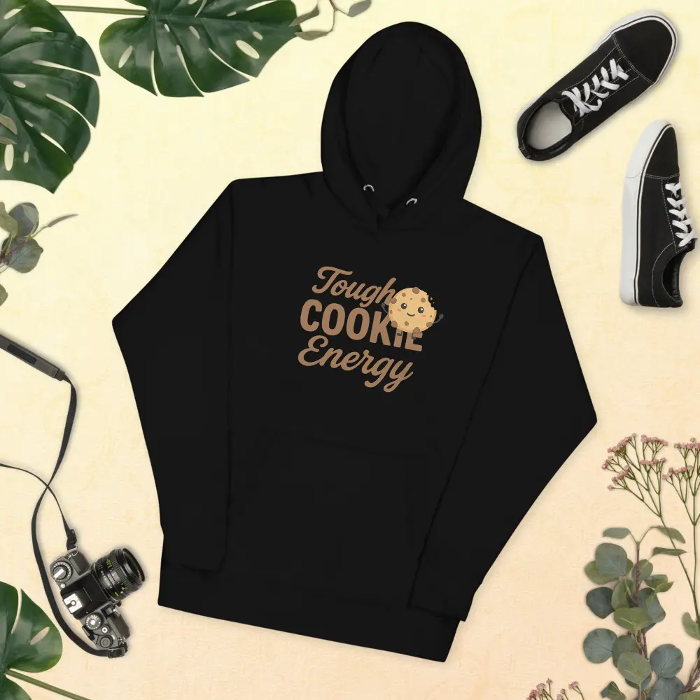 Tough Cookie Energy Hoodie – Cute Funny Cookie Hoodie for Bakers, Foodies & Sweet Snack Lovers – Kawaii Cookie Hoodie