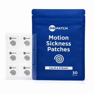 OGPATCH Motion Comfort Patches — Calm & Steady Travel Support — Wearable Wellness Patch for Cruise, Flight & Car Travel (30 Count)