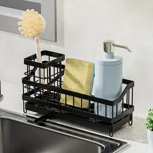 Kitchen drain rack, sink sponge cloth basket, sink storage rack, dishwashing liquid dishwashing countertop storage rack