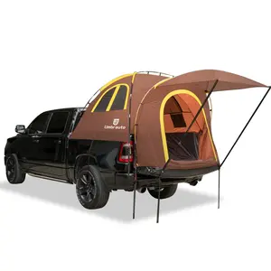 Umbrauto Truck Bed Tent with Awning: 5.5'-5.8' PU3000mm Waterproof Pickup Truck Tents, Easy Set-up for 2 Person, Fits Full Size Short Bed, Chevy, Dodge, Ford, GMC
