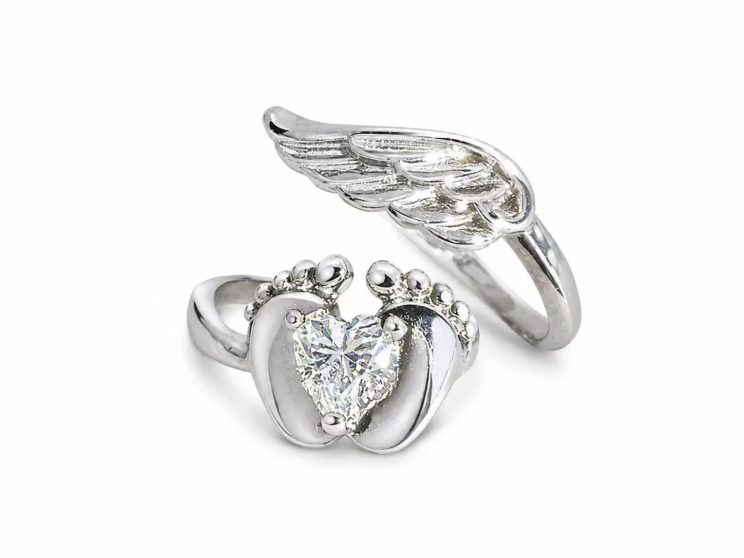 Heart Cut Moissanite Adjustable Ring, GRA Certificate