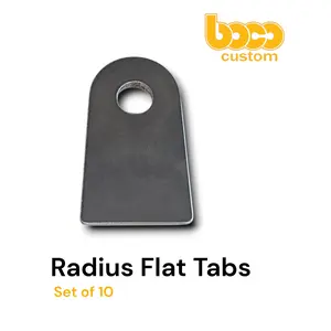 Radius Weld-On Flat Tabs (10-Piece Pack) | Precision Laser-Cut Fabrication Brackets