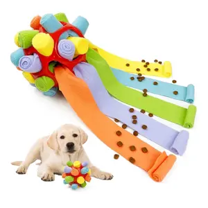 Dog Sniff Ball 15cm - Interactive Snuffle Foraging Toy with Tug Ribbons, Mental Stimulation Enrichment Puzzle, Slow Feeder Treat Dispenser for Dogs, Anxiety Relief & Boredom Buster