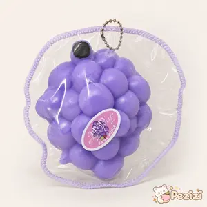 New Fake Fruit Squeeze Grape Squishy Stress Toys Pressure Relief Fidget Sensory Hand Toys Funny Decompression Gadgets for Office Home Travel