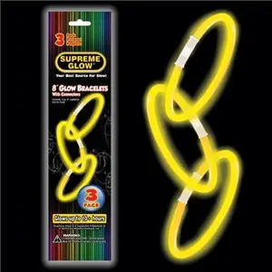 9 Glow Bracelet - Yellow 3 pack
