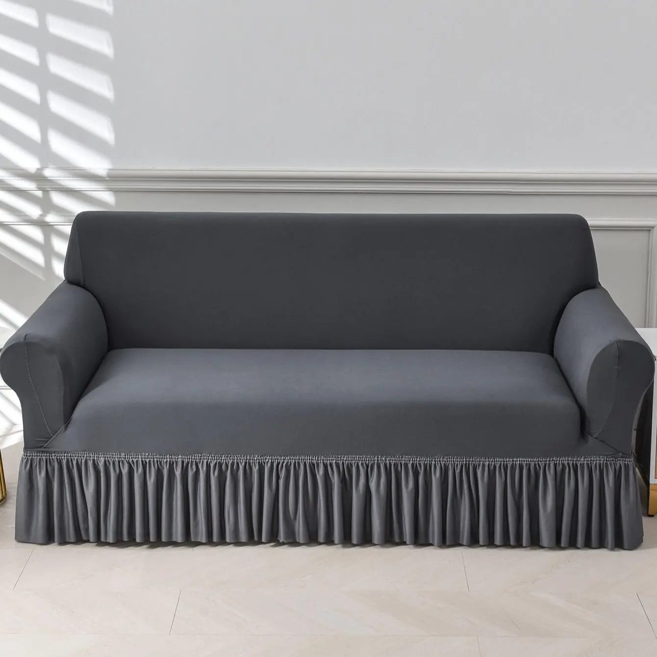 Solid Color Sofa Cover, 1 Count Soft Comfortable Elastic Sofa Slipcover, Dustproof Sofa Protector for Home Living Room, Couch Sofa Protector for Home Living Room