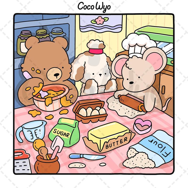 Cozy Friends: Coloring Book for Adults and Teens Featuring Super Cute Animal Characters with Easy and Simple Designs for Relaxation