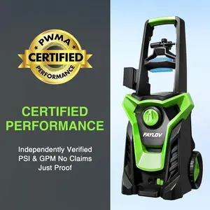 Electric Pressure Washer High Pressure Cleaning Machine with Foam Cannon 1800W 1.33 GPM Power Washer with 5 Quick Connect Nozzles for Fences Decks Patios outdoorfun
