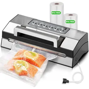 Upgraded Precision -Vacuum Sealer,  Commercial Full Automatic  Vacuum Sealer Machine, Double Heat Seal, Built-in &Bag Storage,   Vacuum Saver, 2 Bag Rolls&hose
