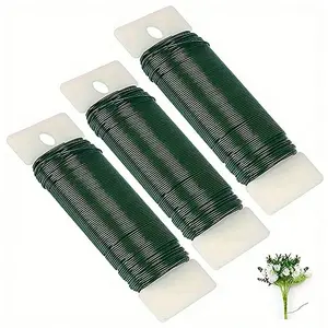 Bright Floral Wire - Flexible, 22 Gauge Bendable Iron Wire, DIY Craft Material, Handmade Stem Accessories, Christmas Wreaths, Trees