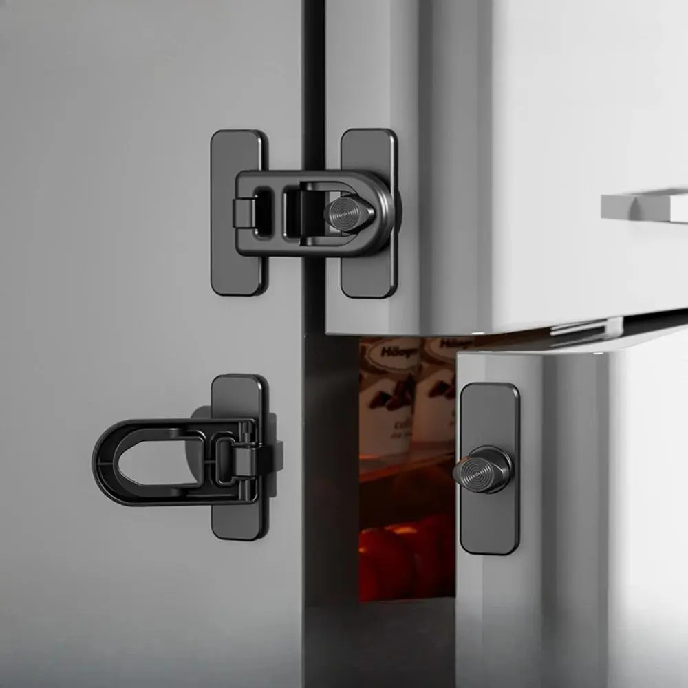 Multifunctional Sliding Door Lock, Secure Lock, Door Hardware, No Drilling Installation, No Tools Needed, Suitable for Bedroom and Balcony, Safe Refrigerator Drawer Latch, Durable Security Solution